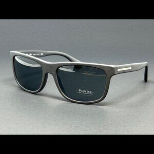 Prada Sunglasses PR15R-TV43C2 Matte Gray 60mm Gray Lens Men's Italy Authentic